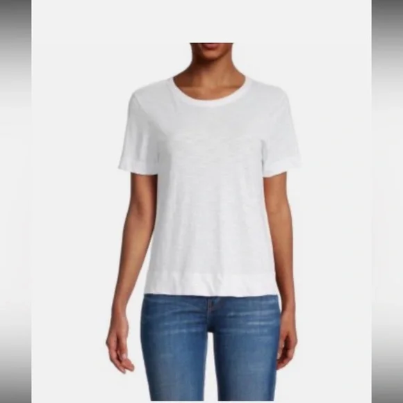 Theory White Short Sleeve Tee - Picture 1 of 6